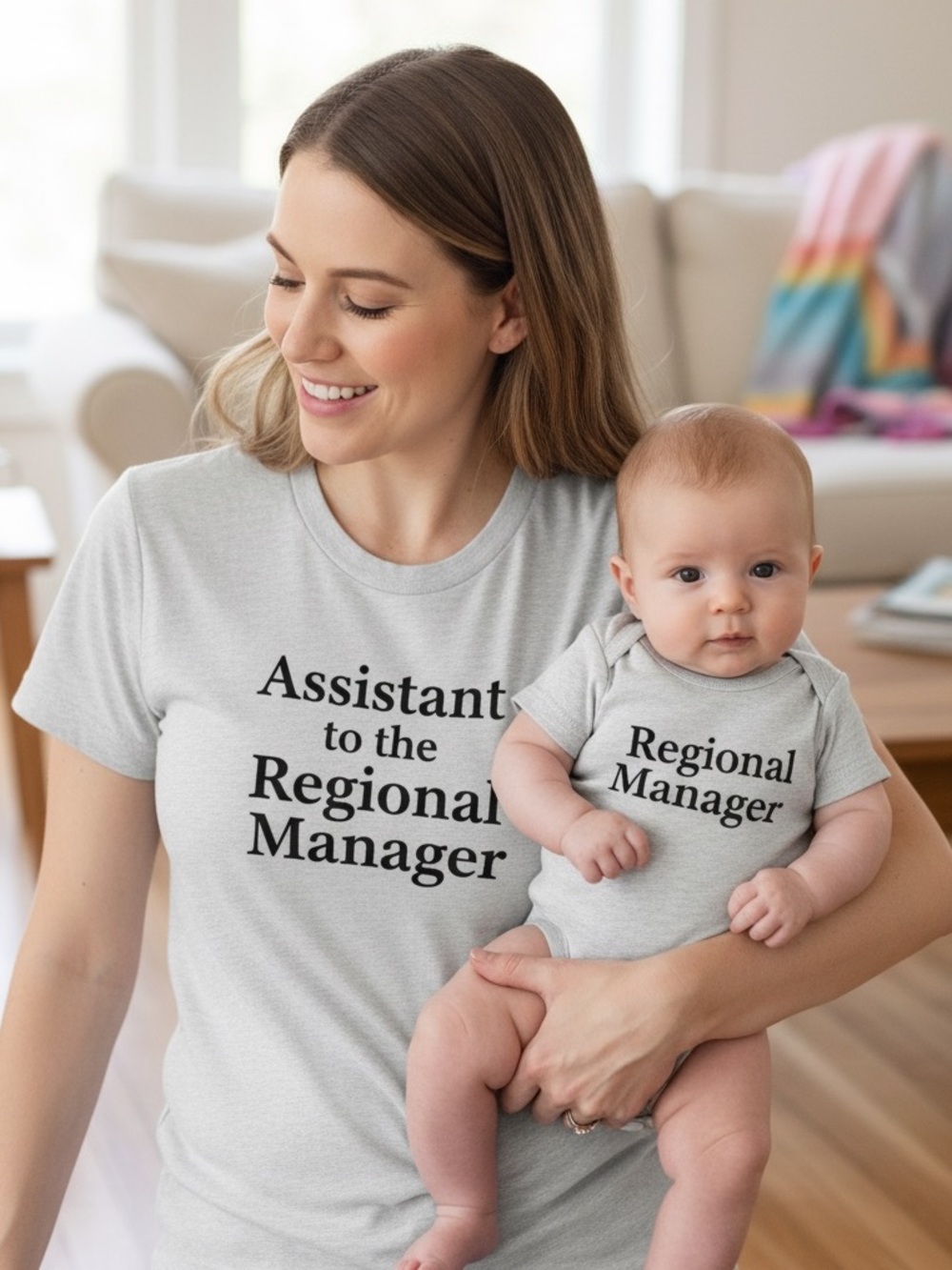 Rabbit Skin Newborn Cotton Graphic Onsie & Adult Matching Tee Shirt